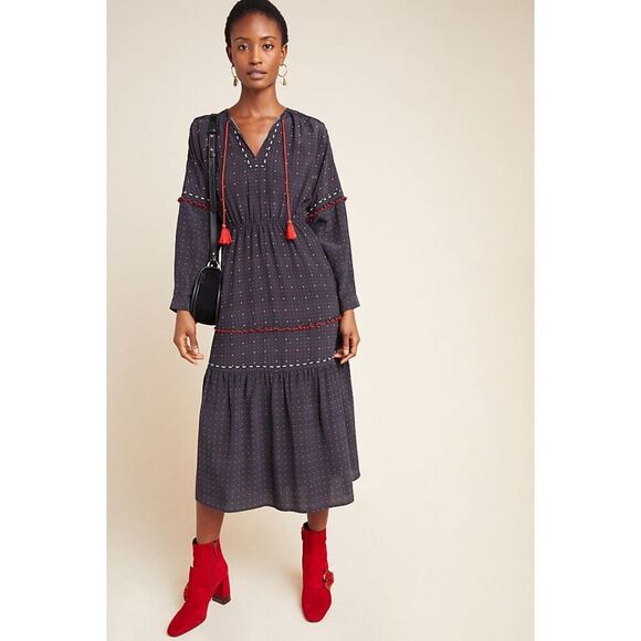 Anthropologie Dolan Embroidered Midi Dress (NWT) - Picture 5 of 5